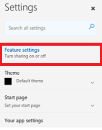 Feature Settings