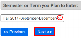 Semester/Term you plan to enter