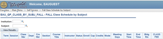 schedule by subject