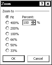 zoom dialog box