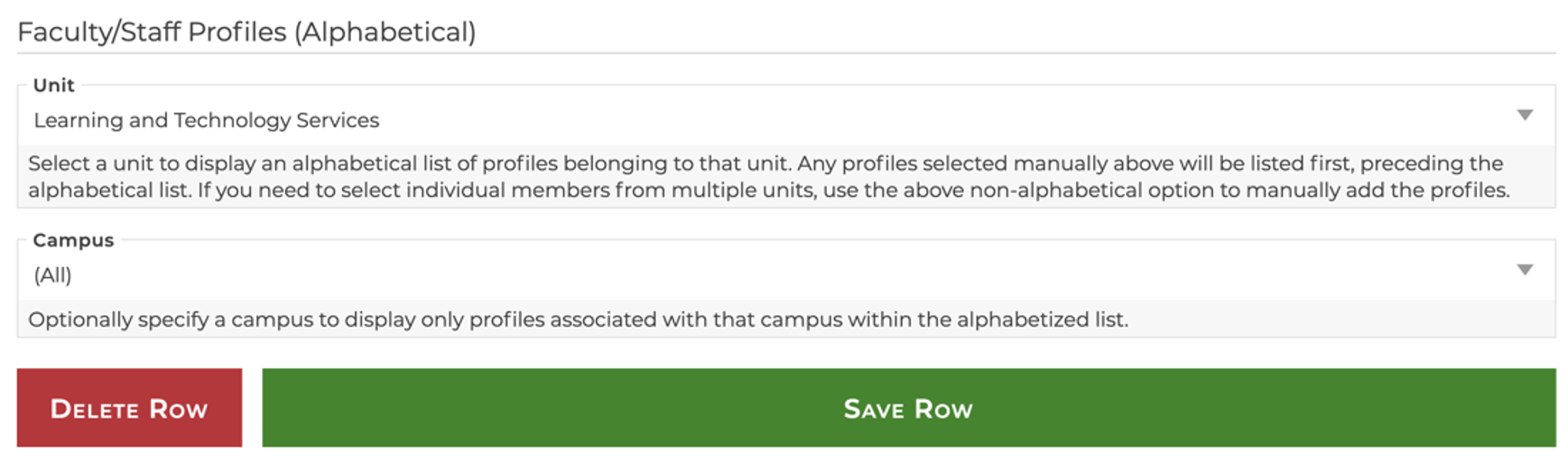 Faculty/Staff Profiles (Alphabetical) 