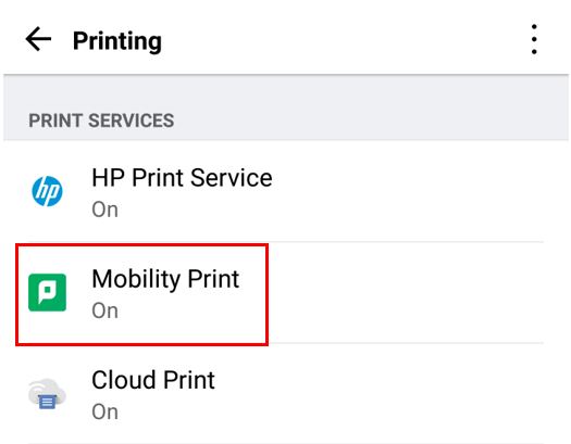 print app settings